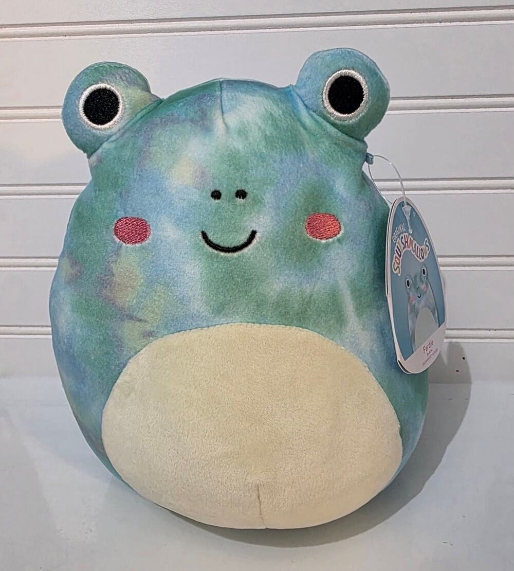 NEW WITH TAG Squishmallow Ferdie Frog 8" Blue Green Tie Dye Plush Easter 2022